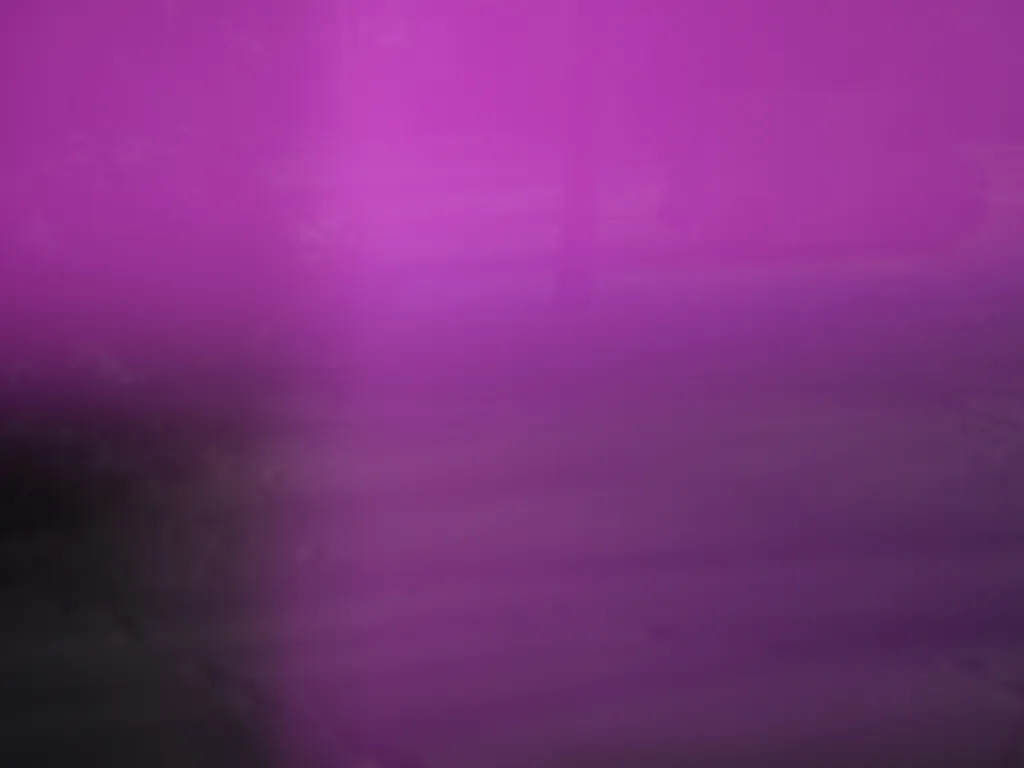 a van driving by a snowy lawn as viewed through a purple void