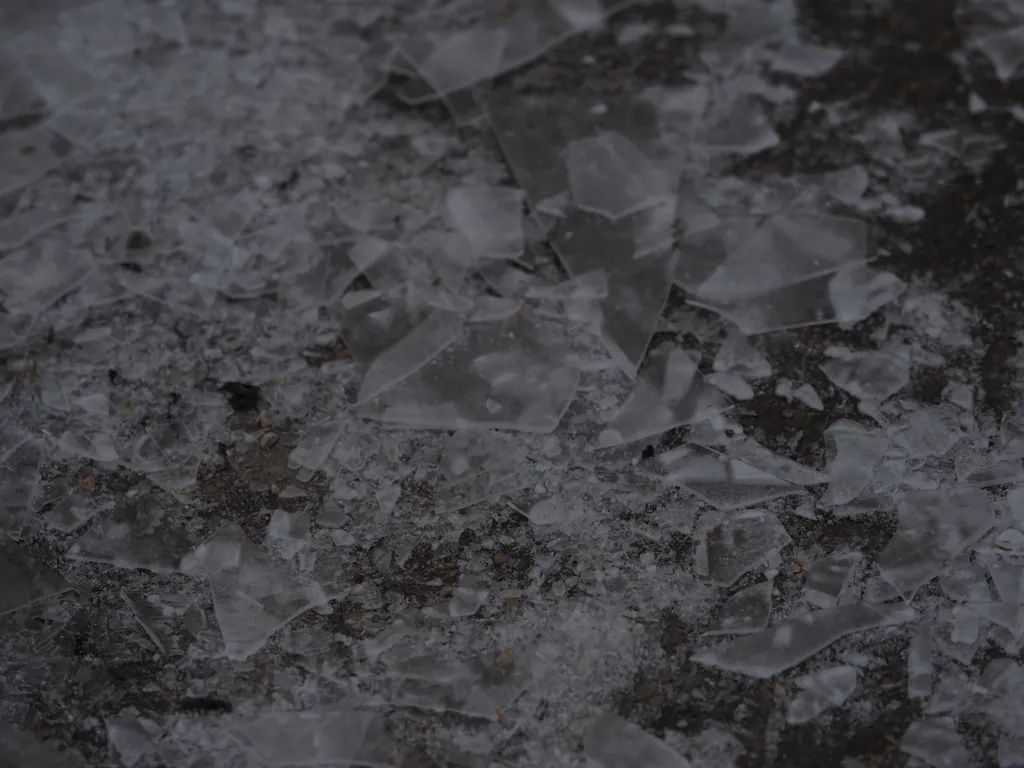 thin shards of ice