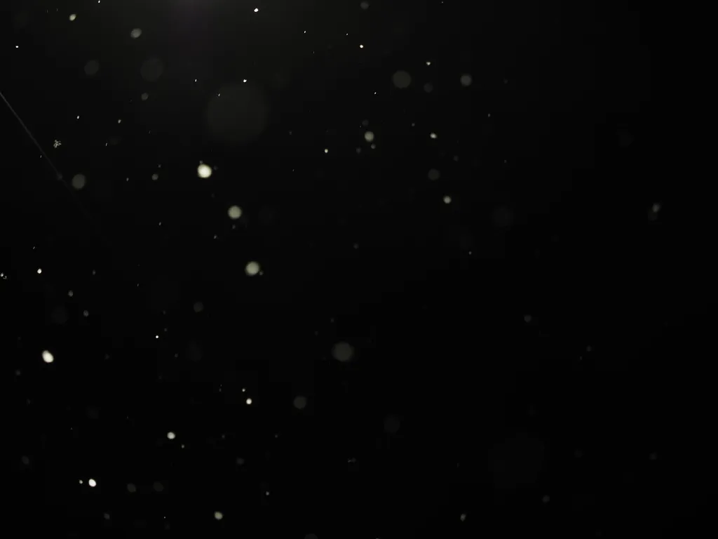 blowing snow at night