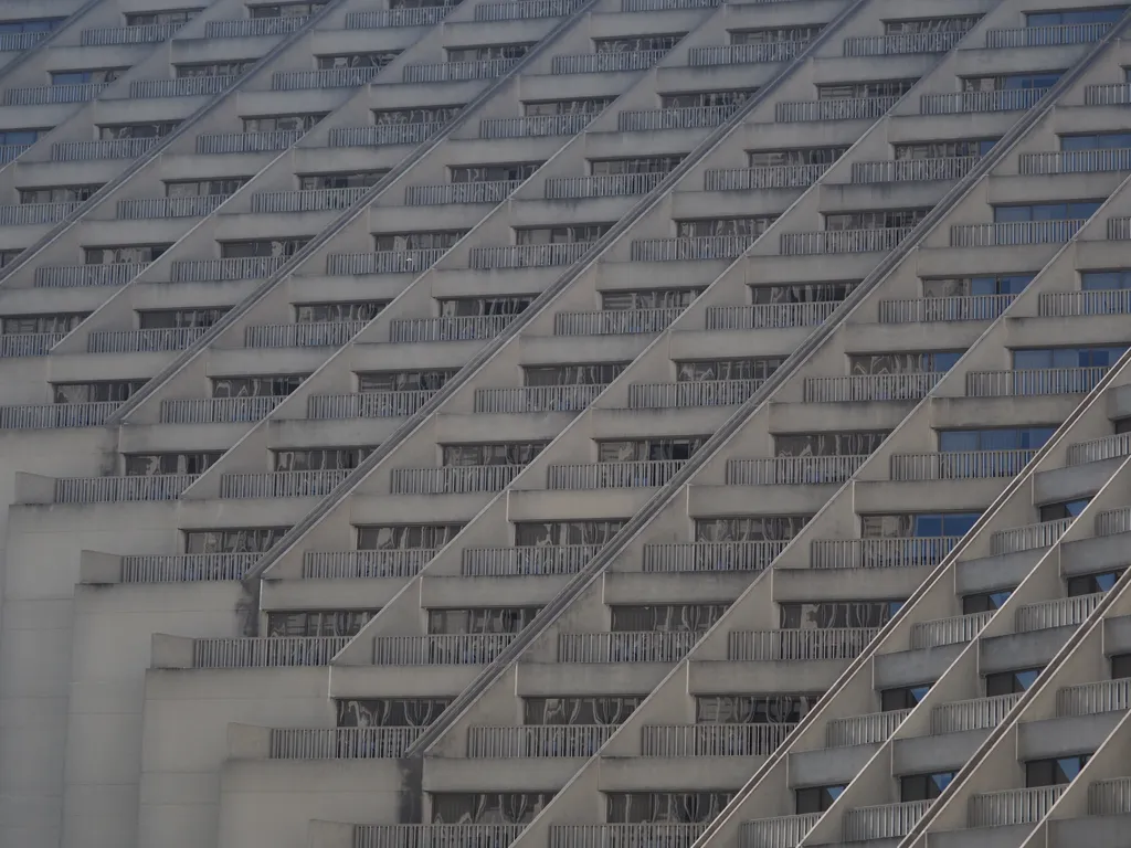 angled balconies