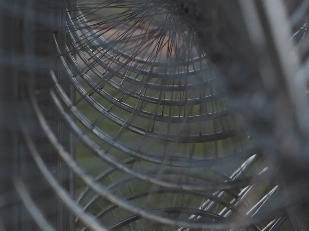 rows of bicycle frames