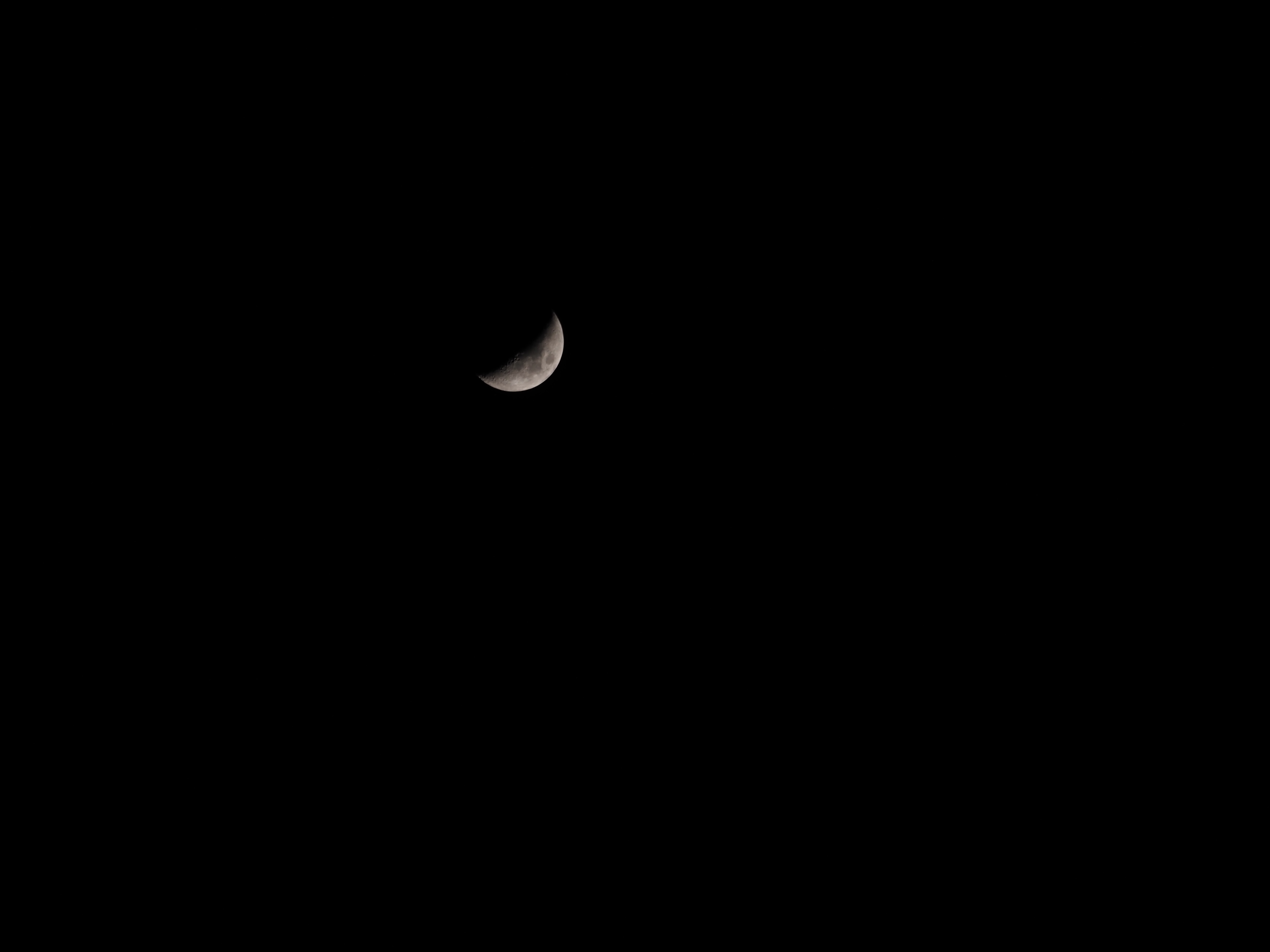 a waxing crescent moon